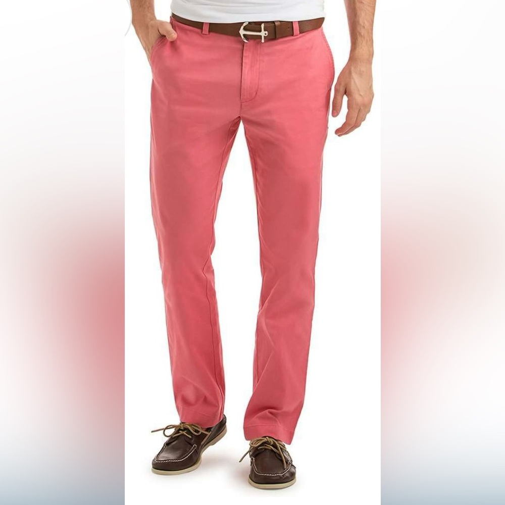 Vineyard Place Men's Salmon Chinos, 38 X 32